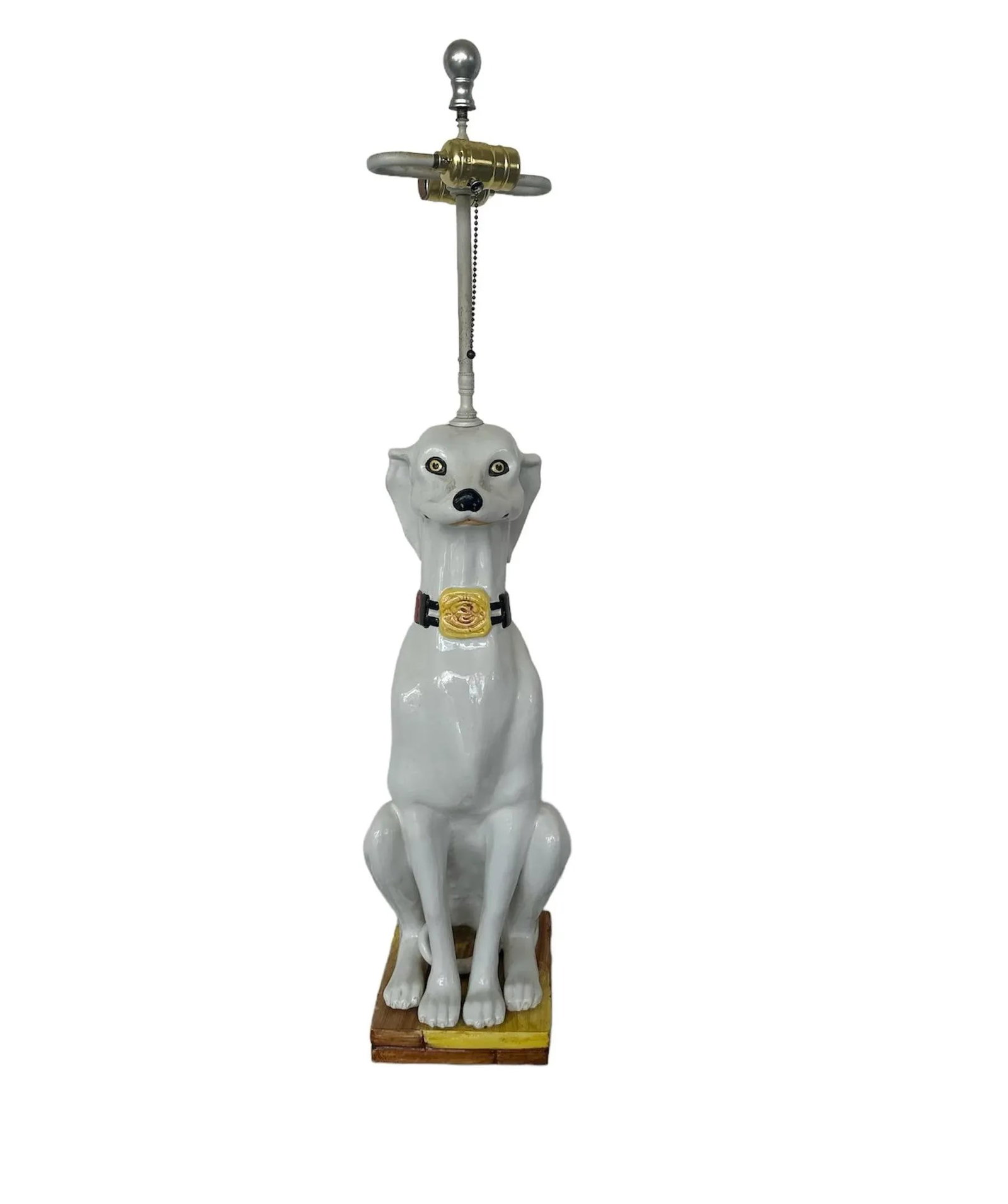 1960s Italian Ceramic Dog Lamp - 3