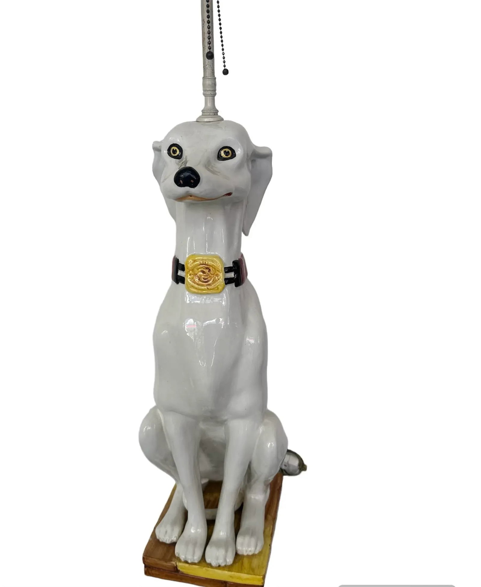 1960s Italian Ceramic Dog Lamp - 4