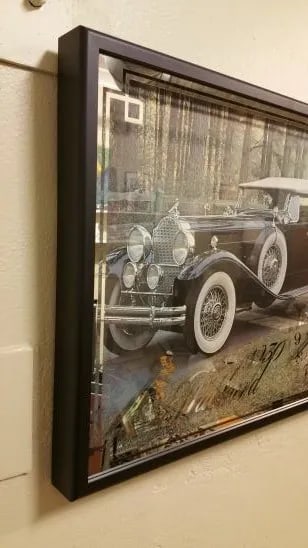 1970s Art Deco Style Automotive Shop Clock Featuring 1930 Packard - 4