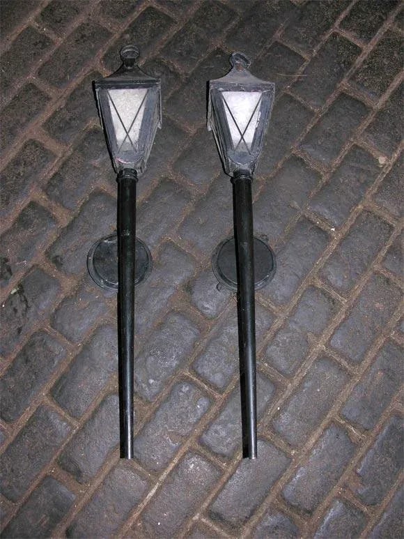 French 1930s Lantern Sconces - a Pair - 2