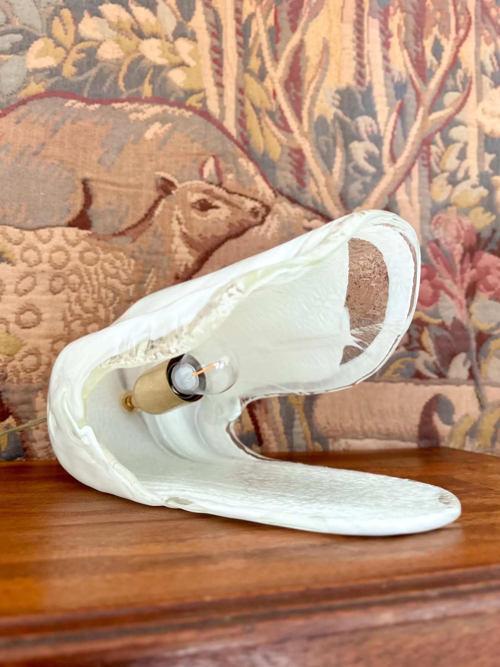 1970s La Murrina Murano Oyster Lamp - 7