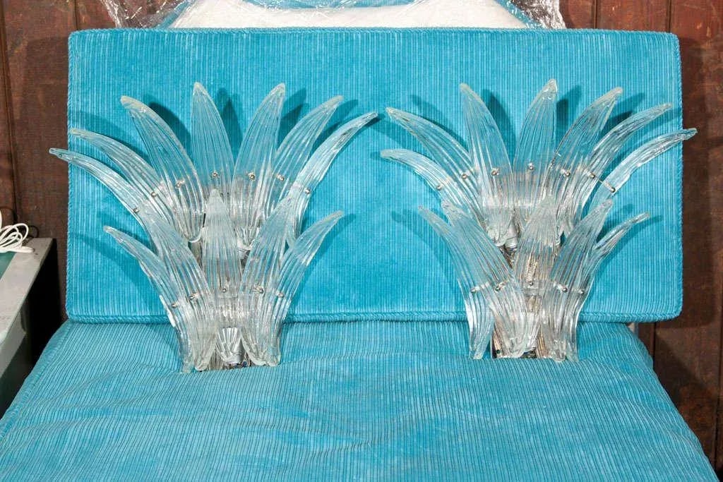 1960s Vintage Barovier Murano Venetian Glass Sconces- a Pair - 2