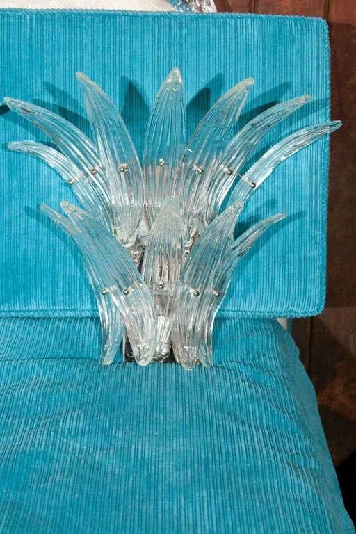 1960s Vintage Barovier Murano Venetian Glass Sconces- a Pair - 3