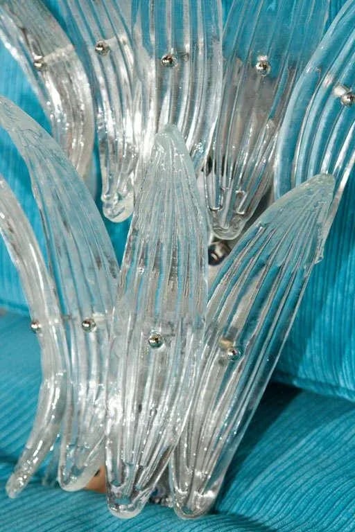 1960s Vintage Barovier Murano Venetian Glass Sconces- a Pair - 4
