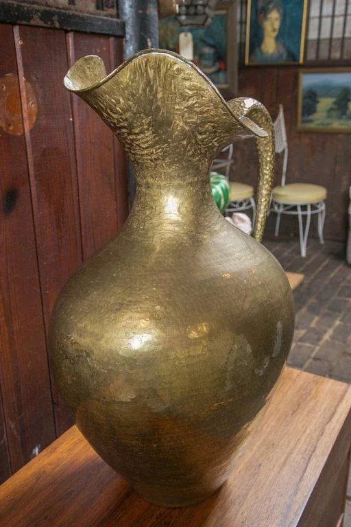 Vintage Mid Century Brass Pitcher - 14
