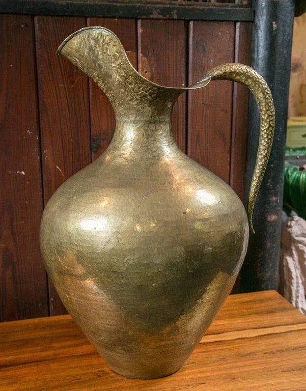 Vintage Mid Century Brass Pitcher - 4