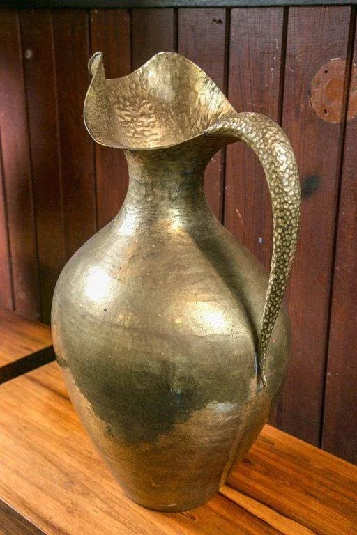 Vintage Mid Century Brass Pitcher - 7
