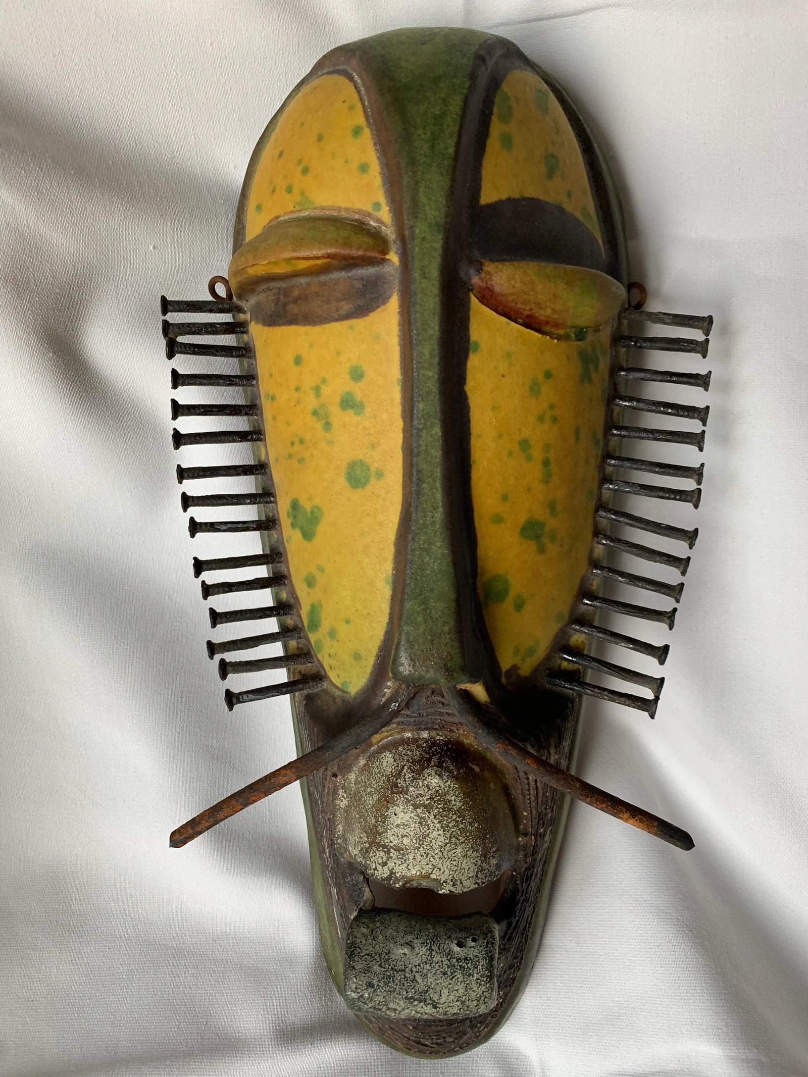 Alvino Bagni Italian Pottery Tribal Mask Sculpture - 13