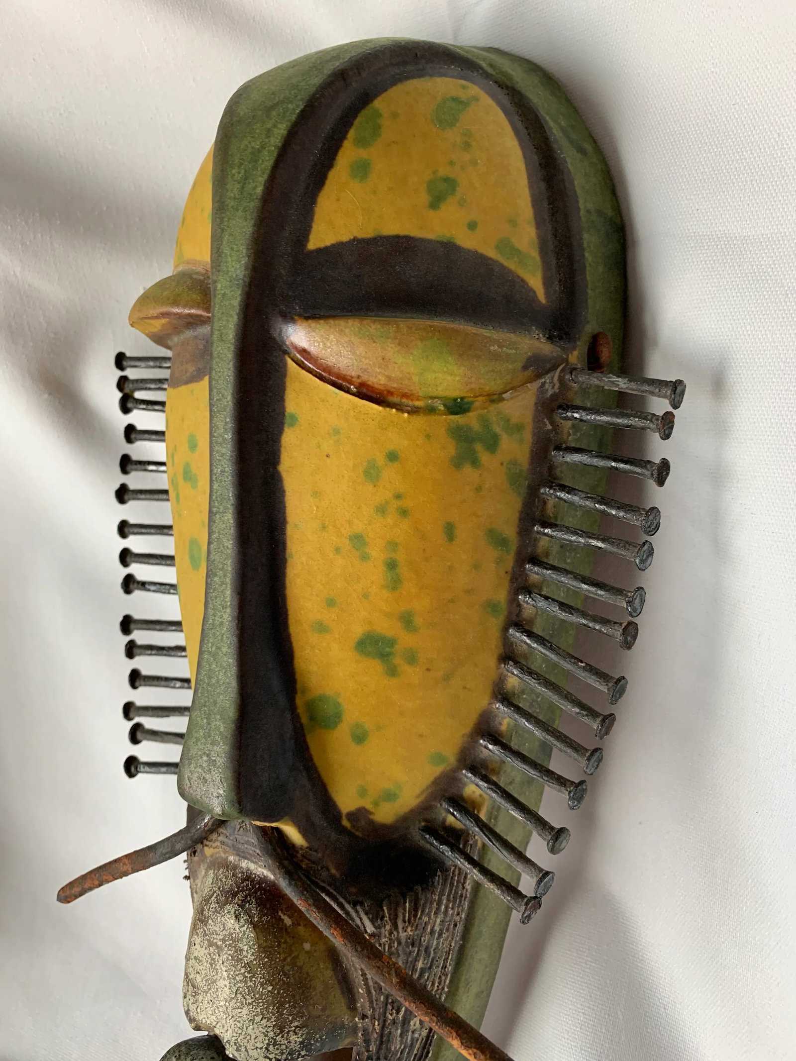 Alvino Bagni Italian Pottery Tribal Mask Sculpture - 4