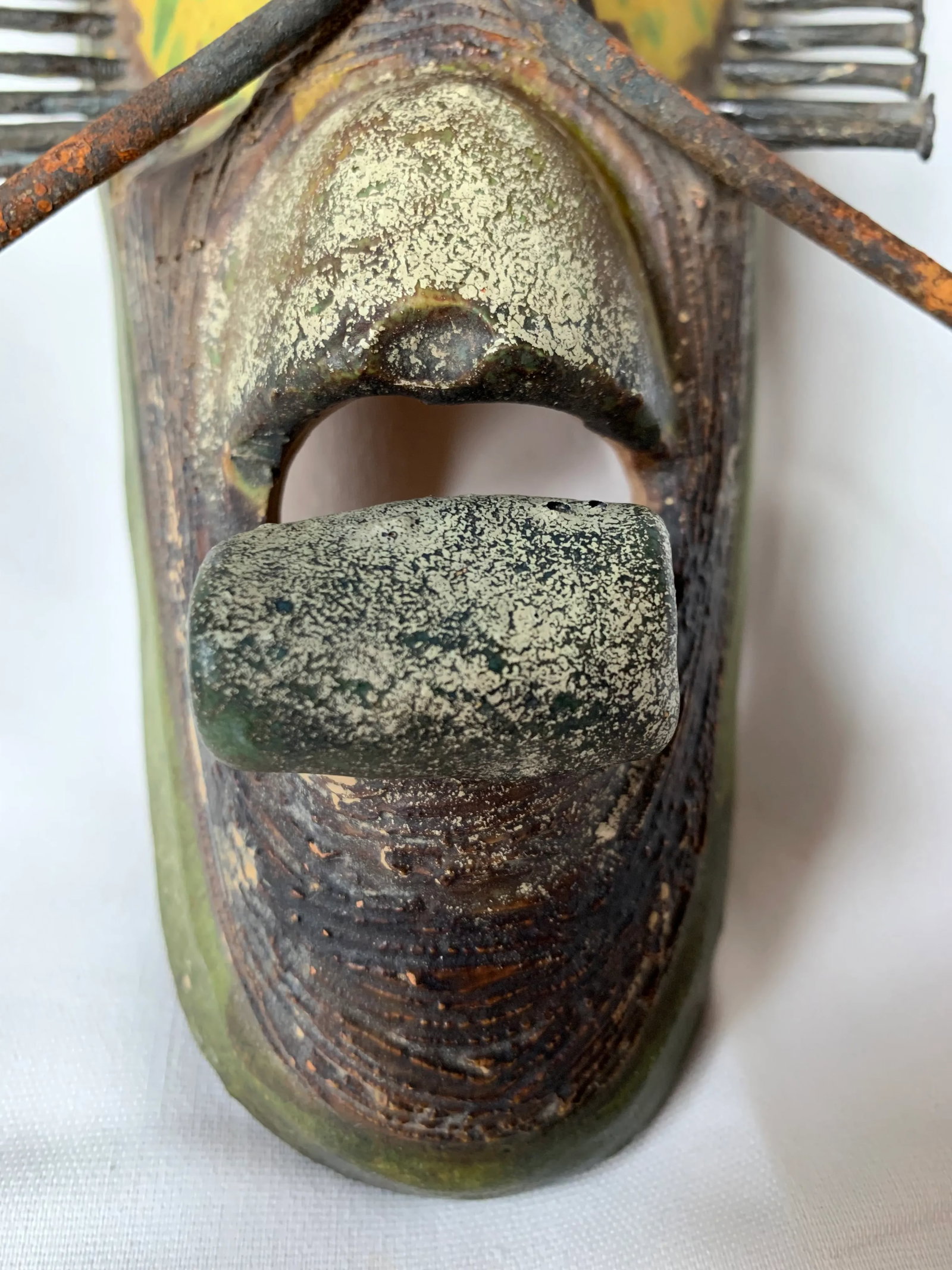 Alvino Bagni Italian Pottery Tribal Mask Sculpture - 6