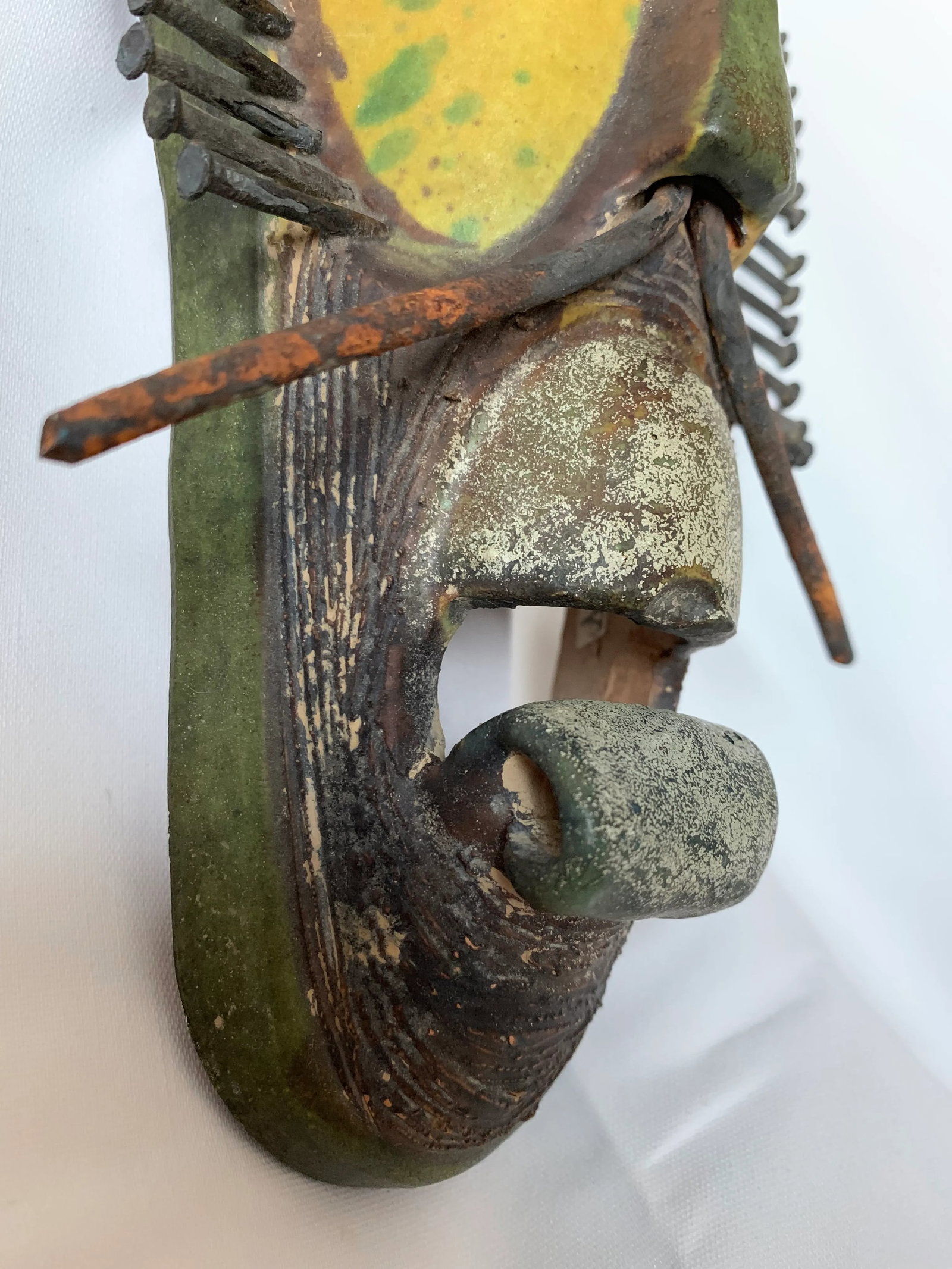 Alvino Bagni Italian Pottery Tribal Mask Sculpture - 9