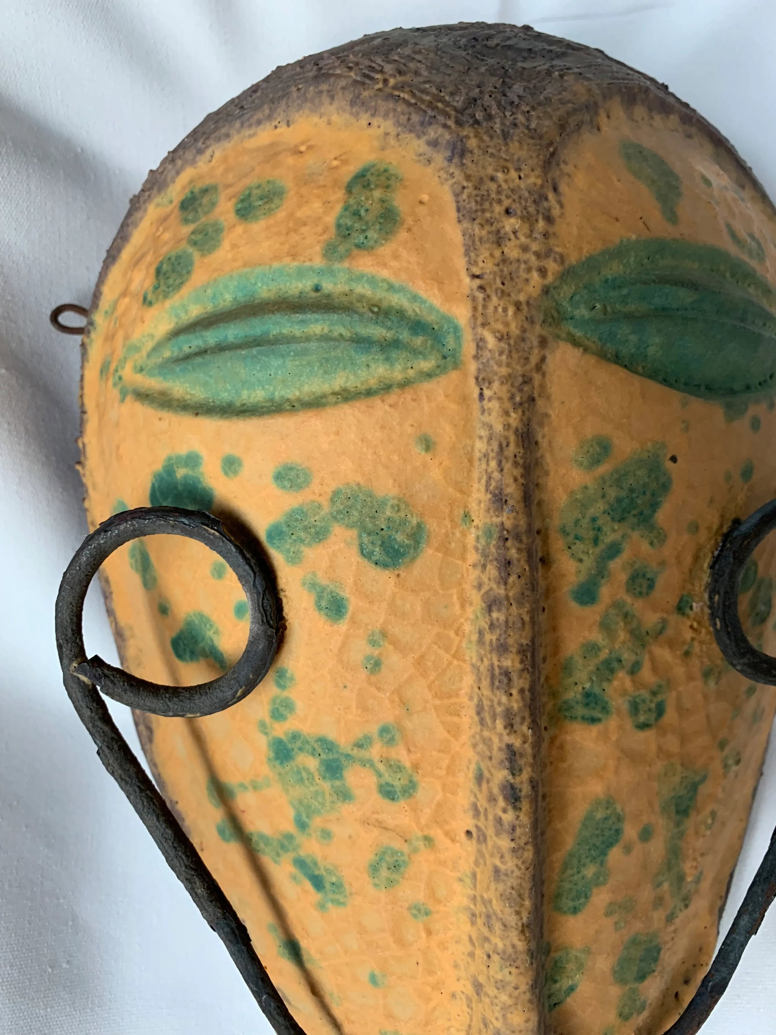 Alvino Bagni Italian Pottery Tribal Mask Wall Sculpture - 3