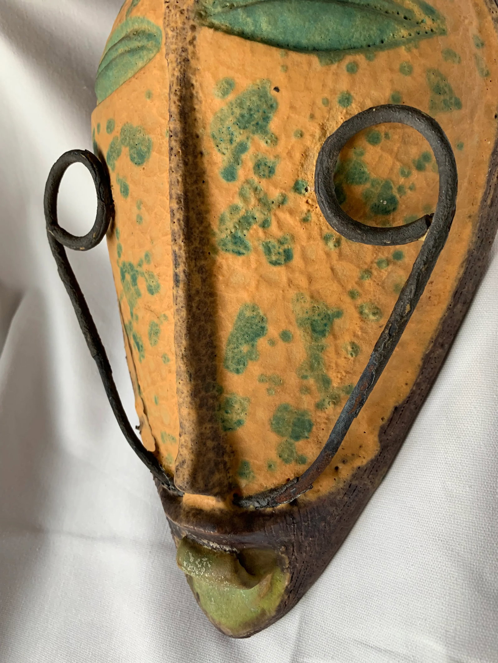 Alvino Bagni Italian Pottery Tribal Mask Wall Sculpture - 9