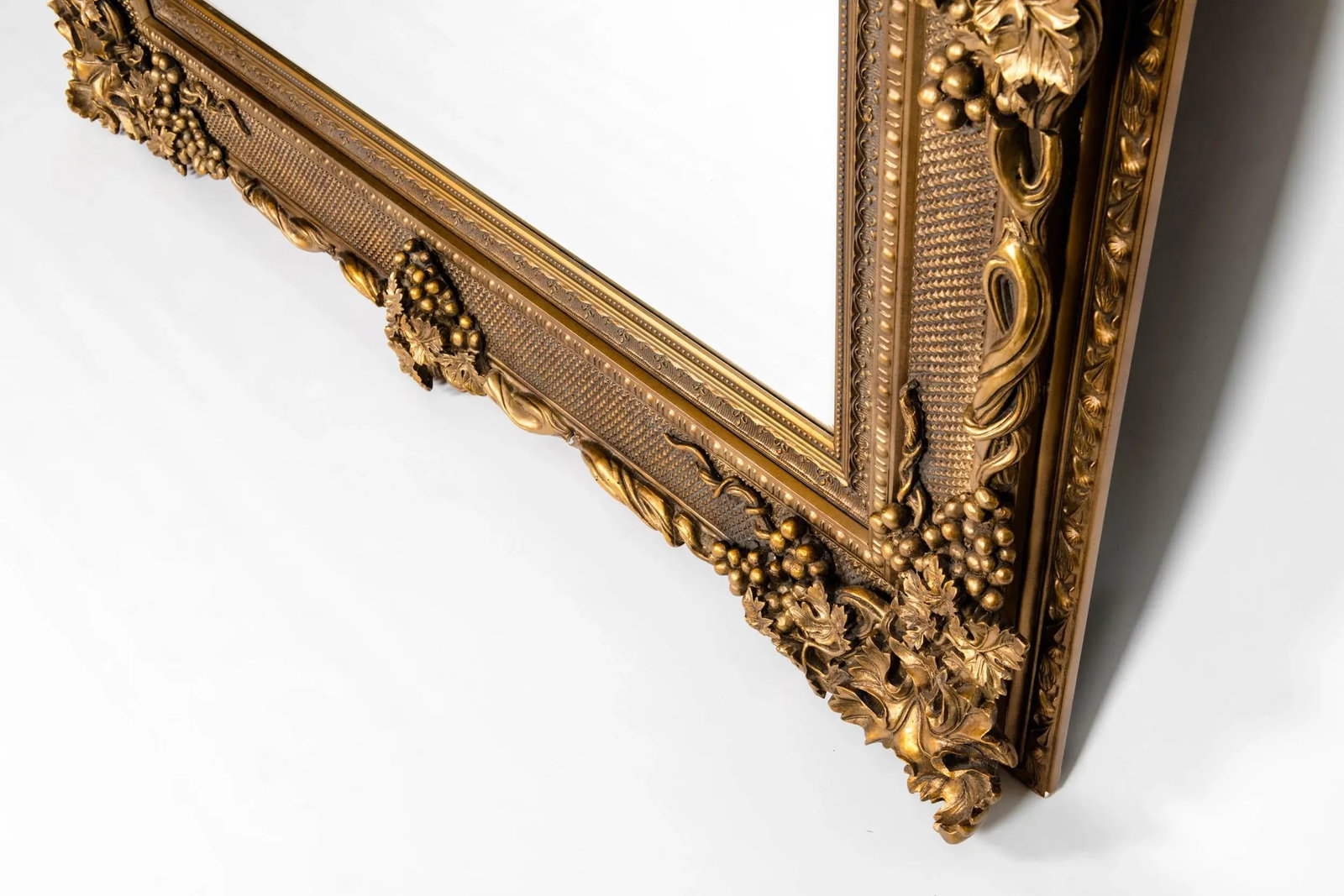 Giltwood Beveled Hanging Floor Length Wall Mirror - 10