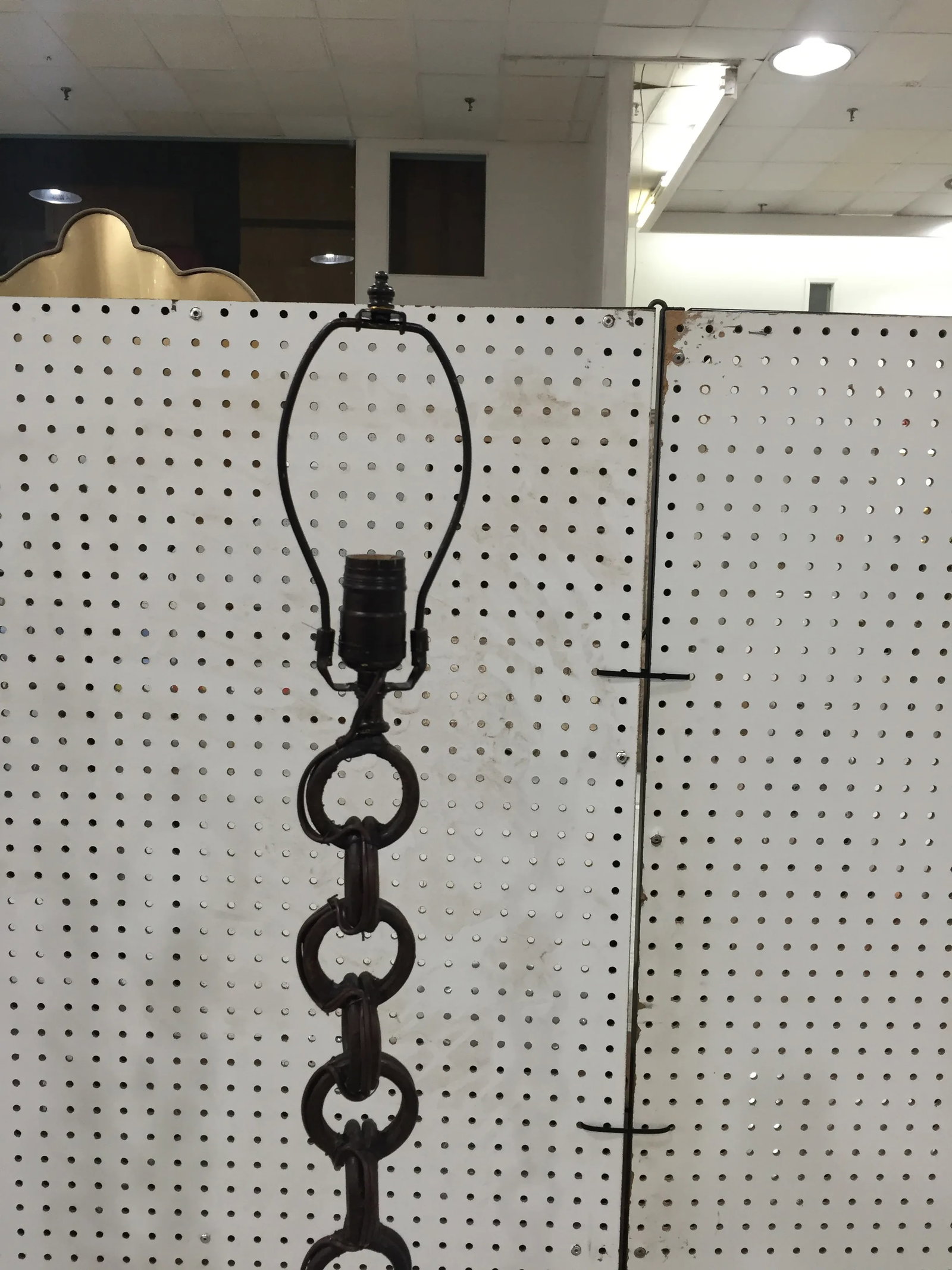 Pair of Vintage Double Link Iron Floor Lamps - 3
