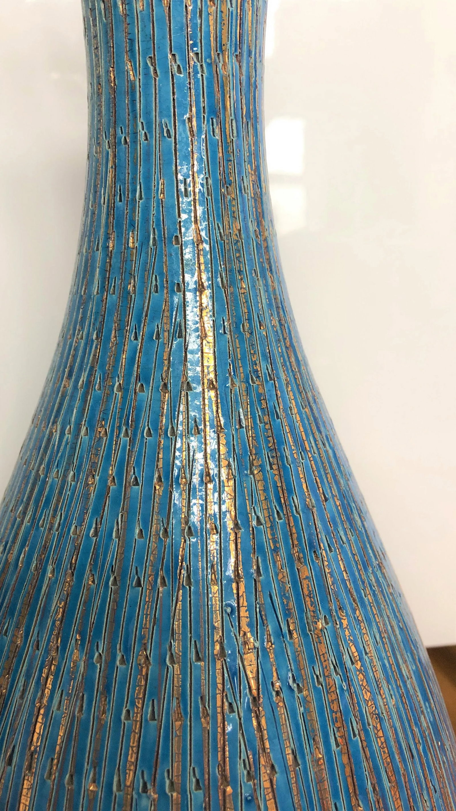 Bitossi Teal and Gold Lamp - 3