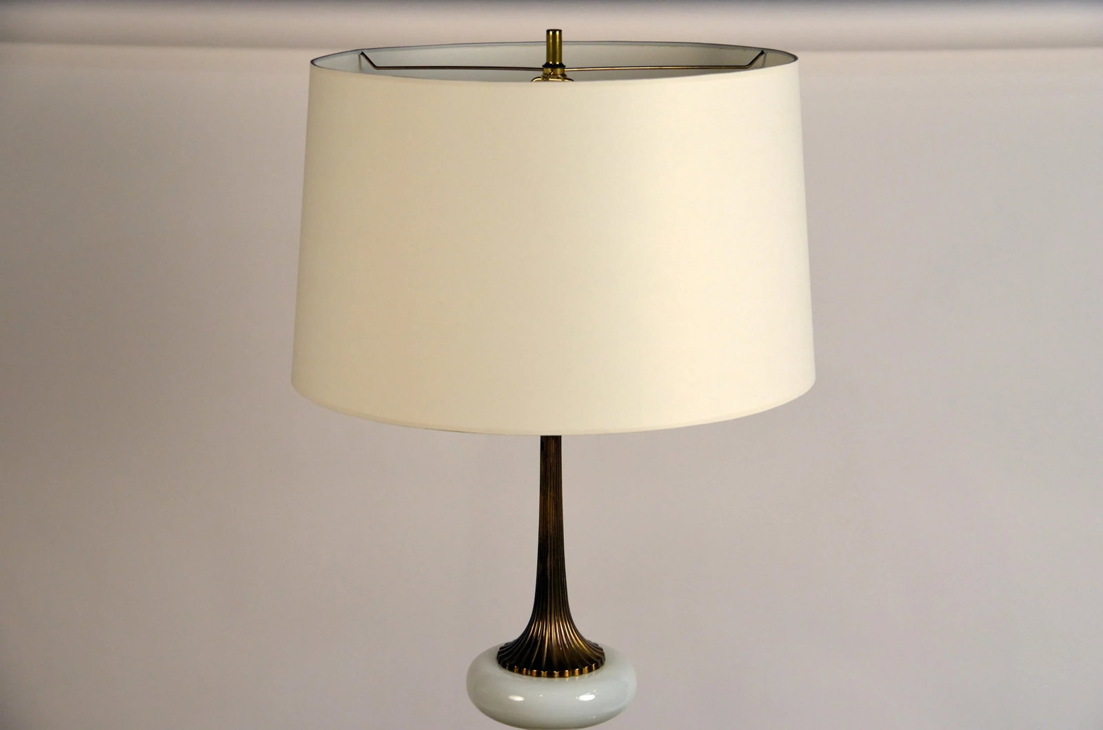 Gilt Bronze and Opaline Tassel Lamp in the Style of Tony Duquette - 9