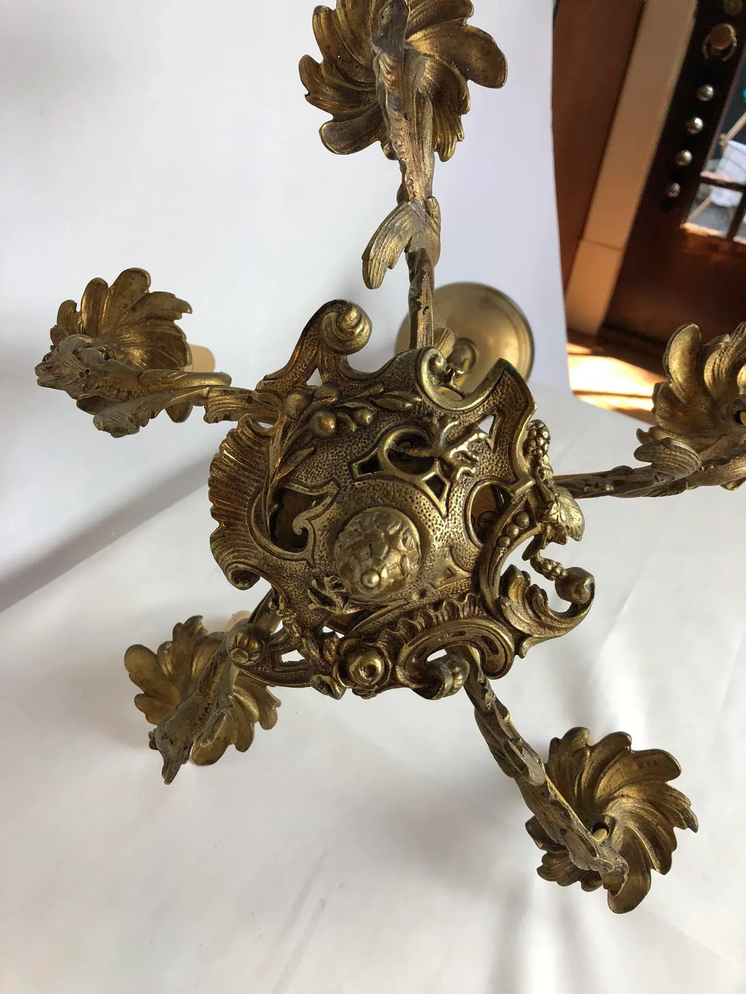 18th Century French Bronze Chandelier - 5