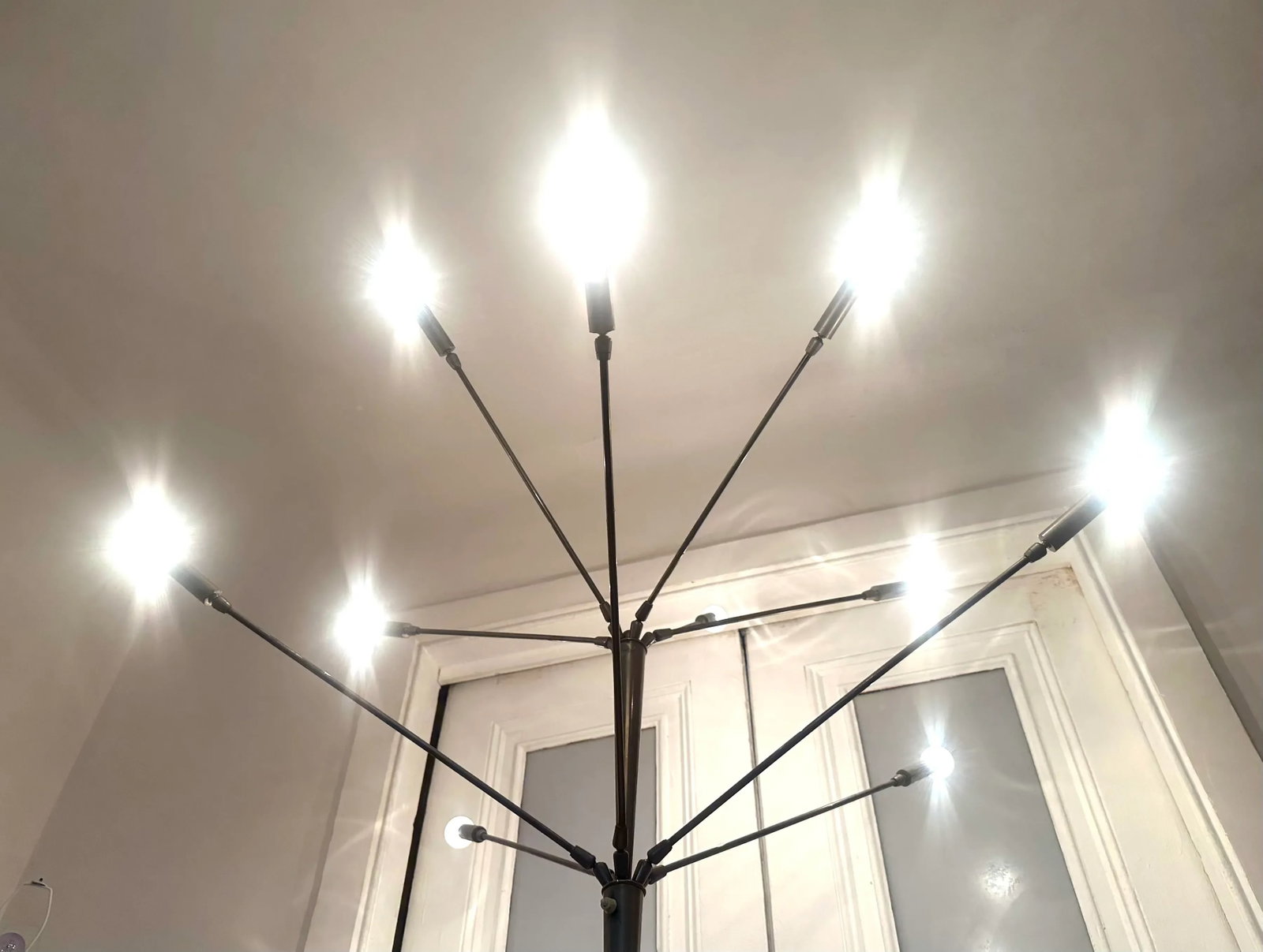 1950s Sputnik Floor Lamp With Marble Base Mid-Century Modern Italian Stilnovo - 7