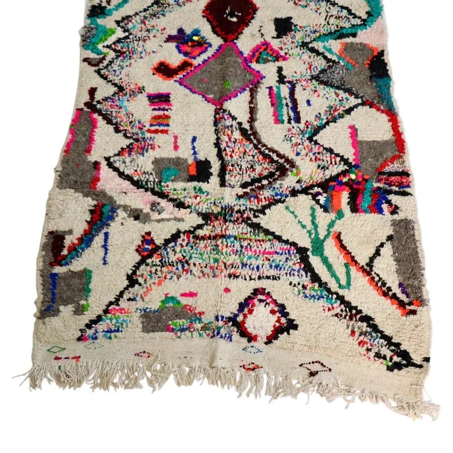 Moroccan Azilal Rug-3'8'x6'5" - 2