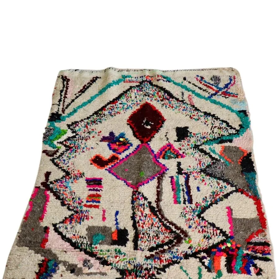 Moroccan Azilal Rug-3'8'x6'5" - 3