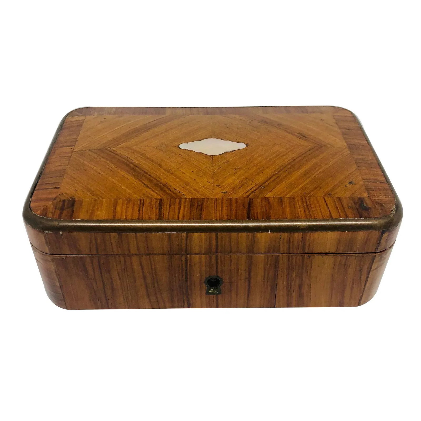 French 19th C. Kingwood Jewel Box With Key - 5