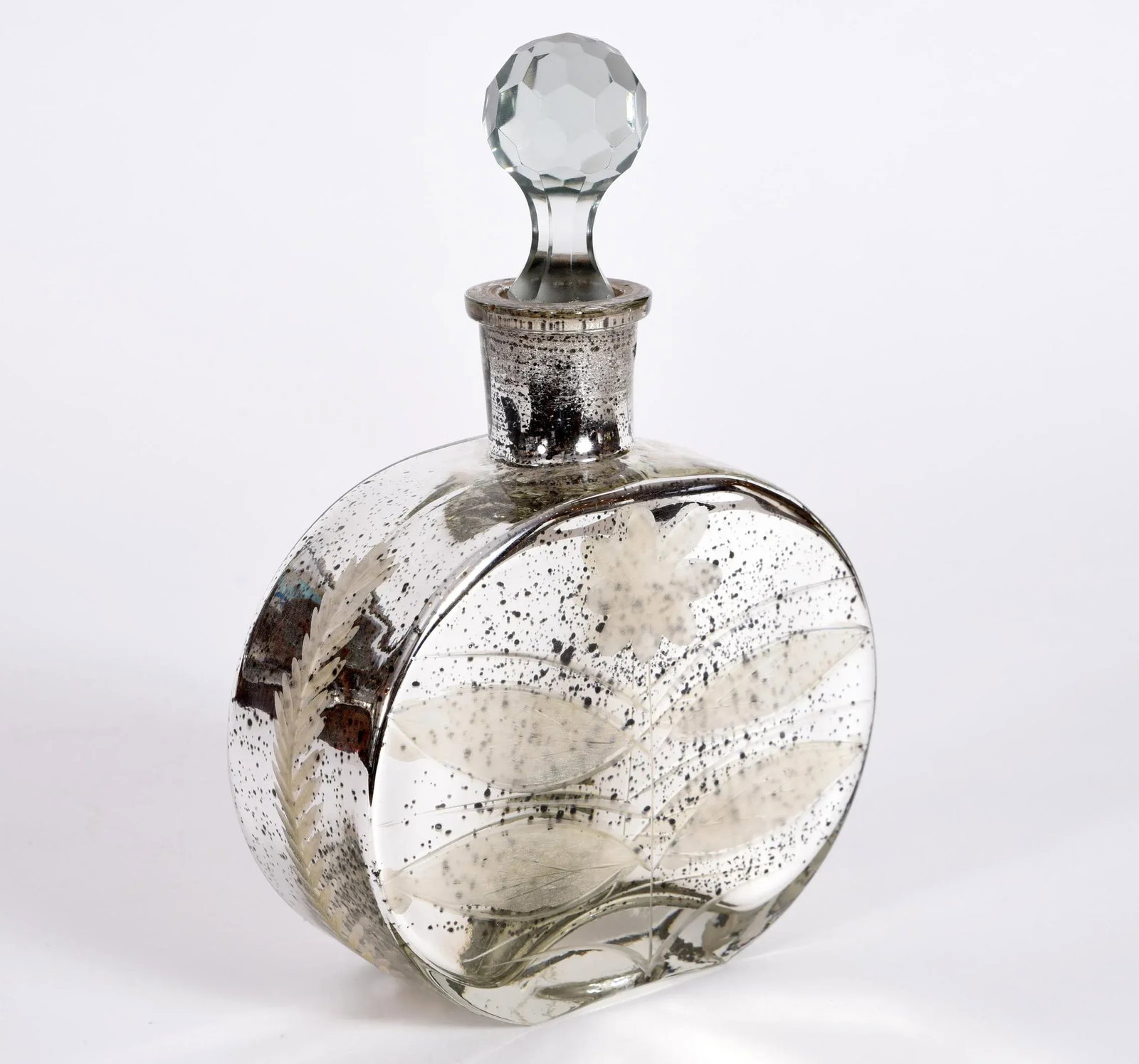Mercury Glass Decorative Bottle Vanity Piece - 2