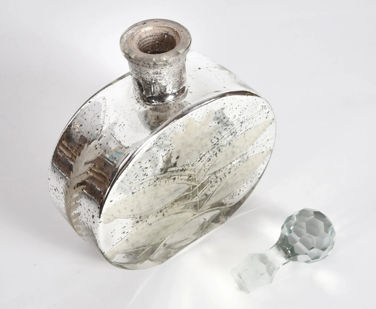 Mercury Glass Decorative Bottle Vanity Piece - 3