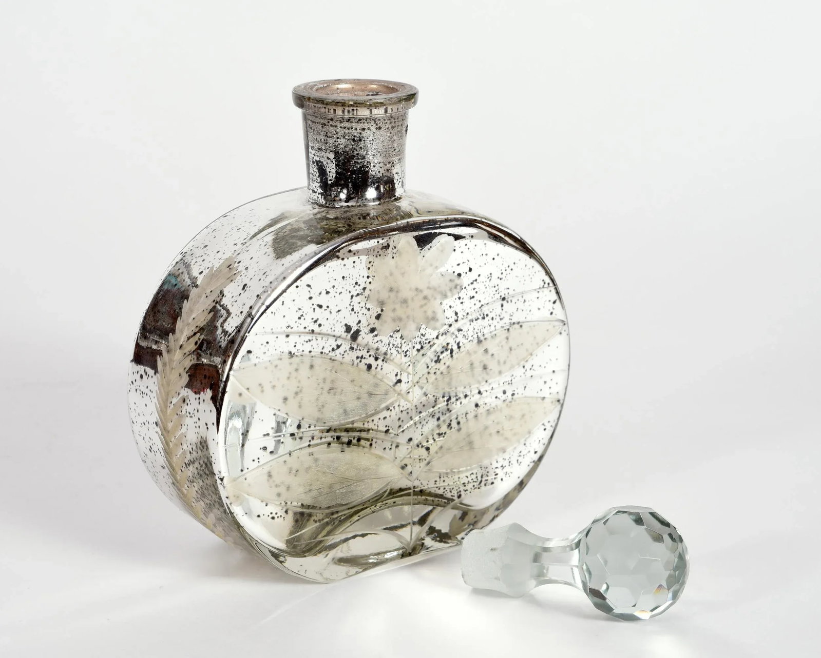 Mercury Glass Decorative Bottle Vanity Piece - 5