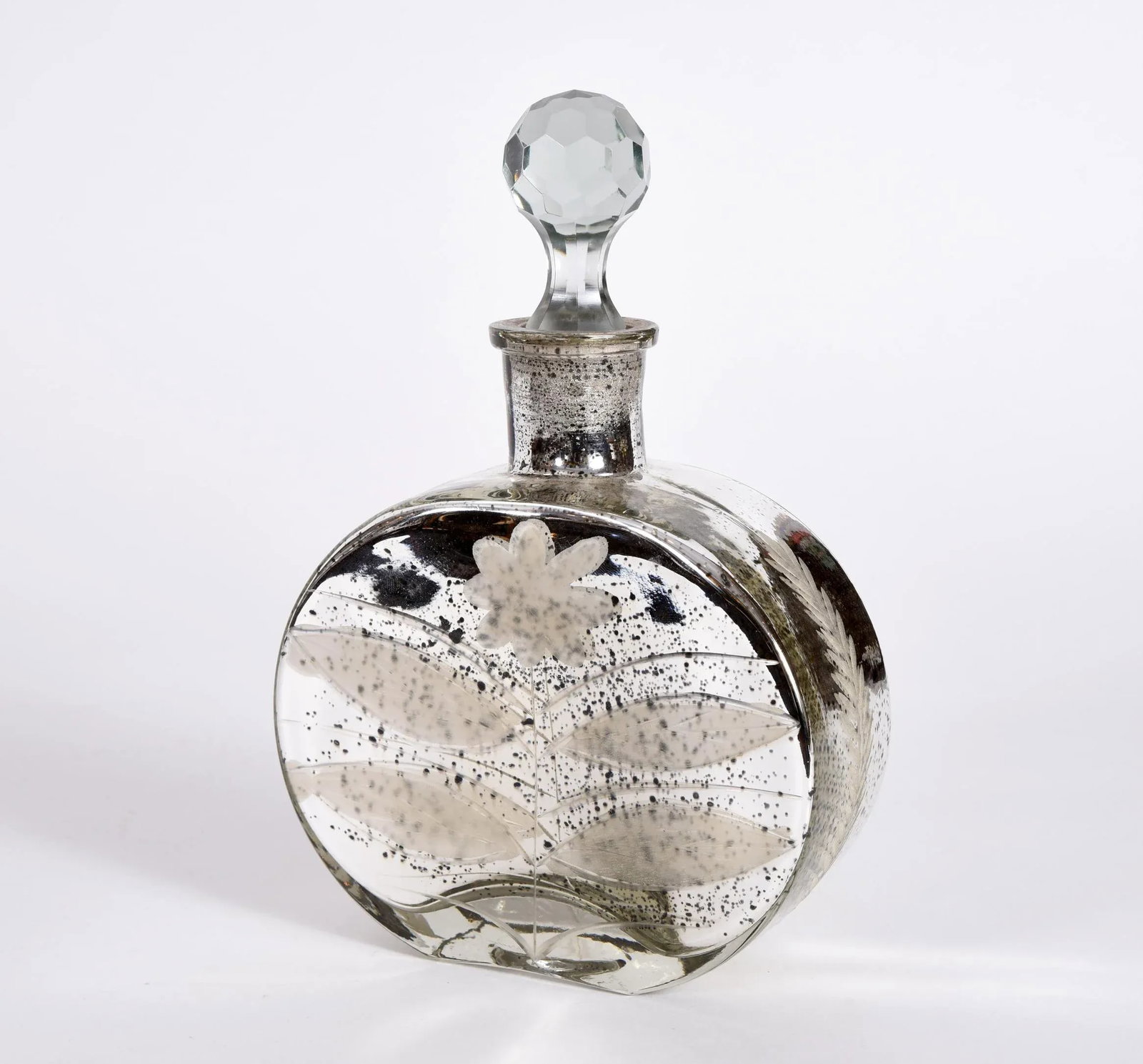 Mercury Glass Decorative Bottle Vanity Piece - 7