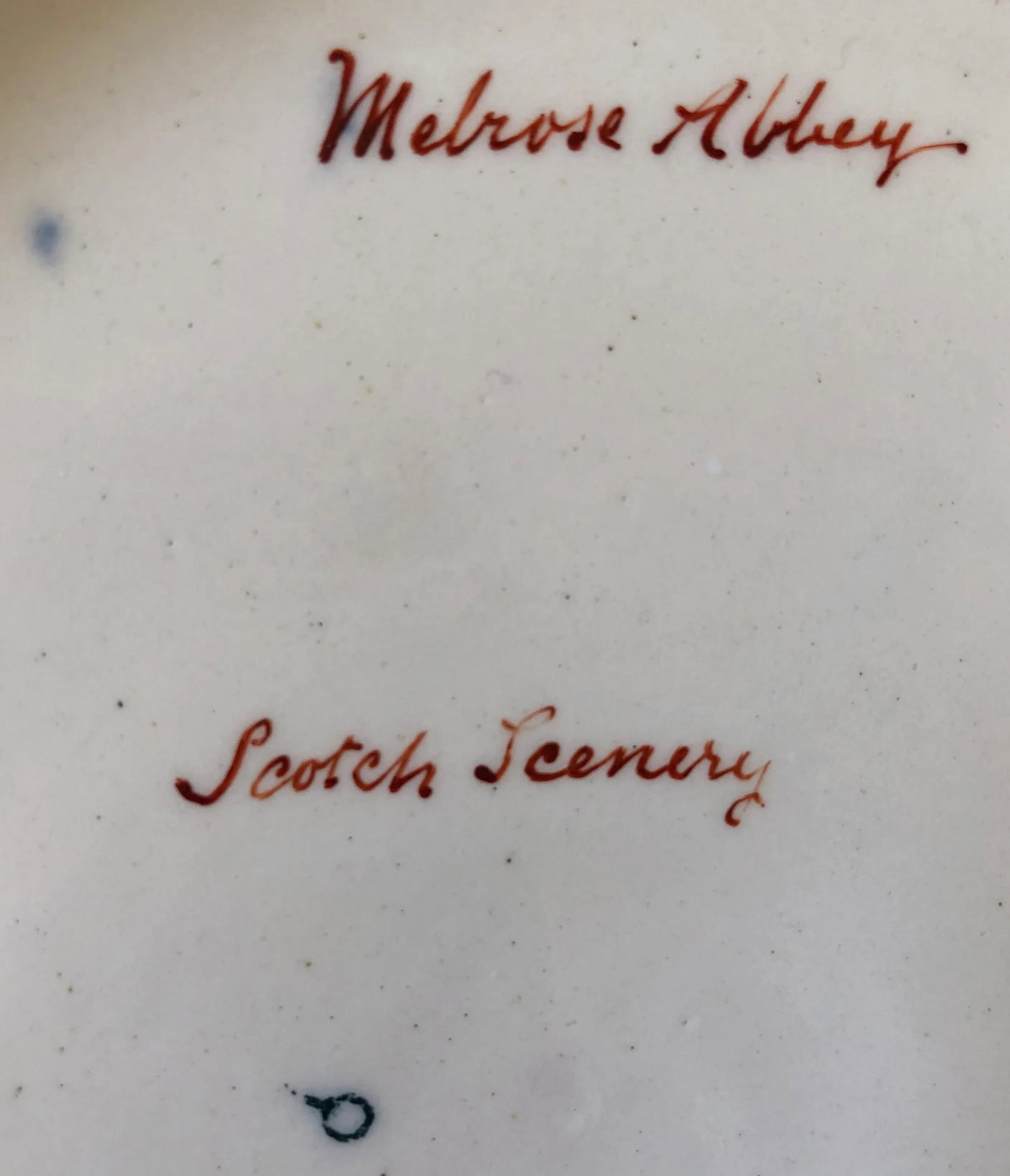 Copeland Blue and White Scottish Platter of Melrose Abbey - 4