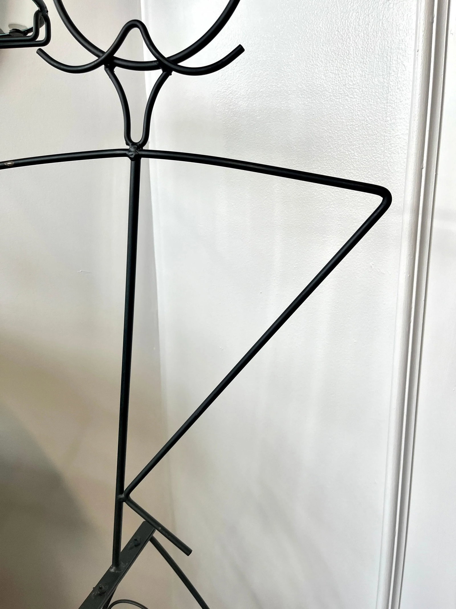 Vintage John Risley- Style Frenchman Figure Wire Wine Rack - 5