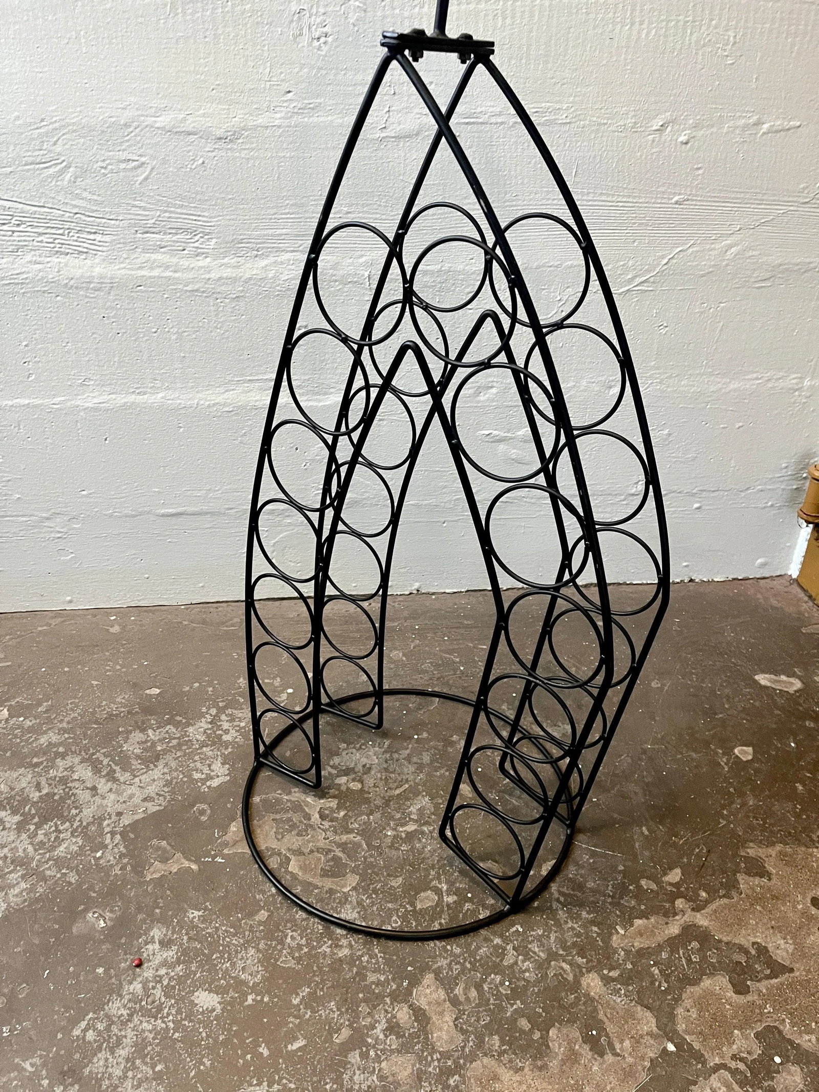 Vintage John Risley- Style Frenchman Figure Wire Wine Rack - 9
