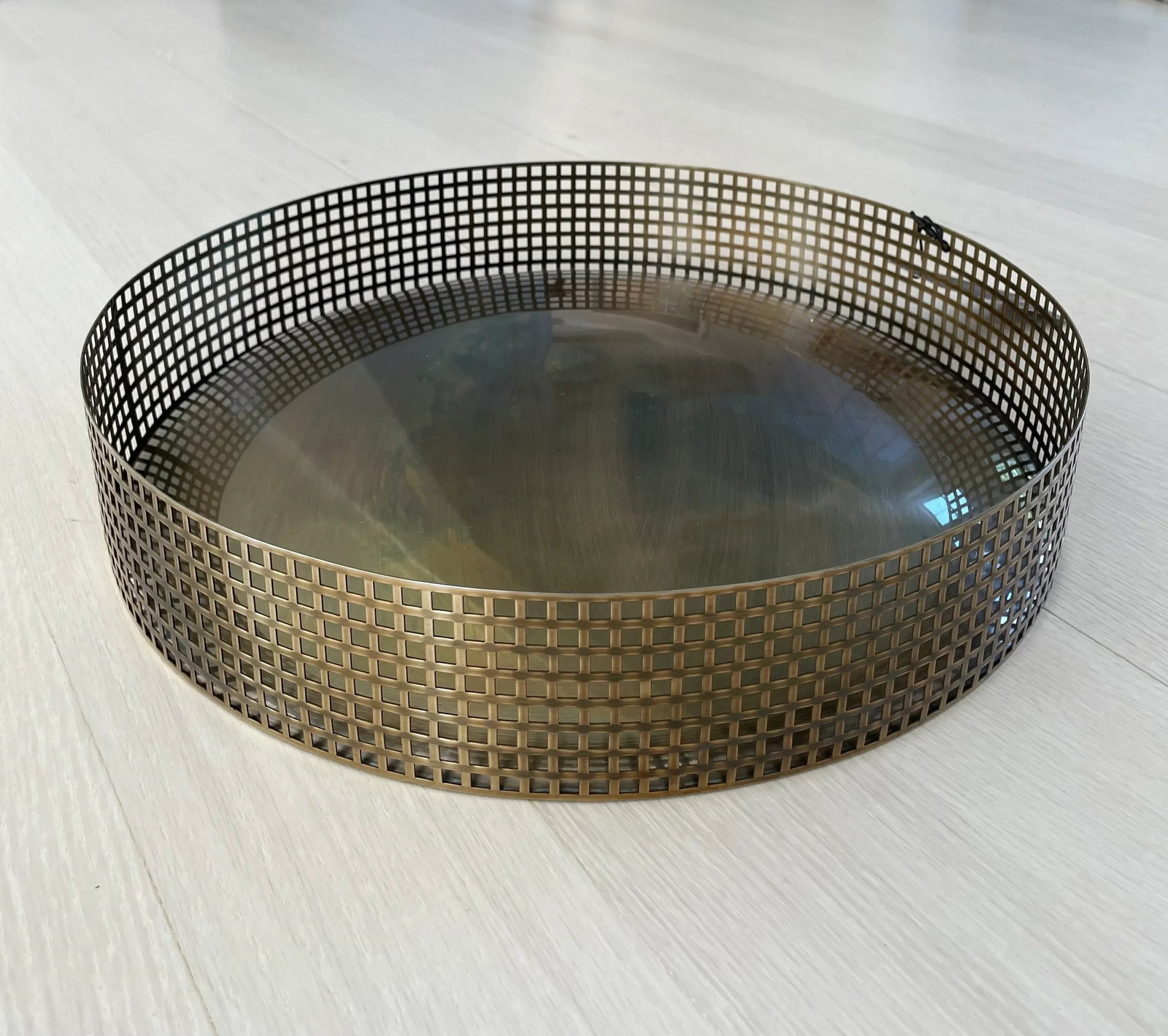 Eichholtz Large Metal Bowl Sterling Tray in Vintage Aged Brass Finish - 2