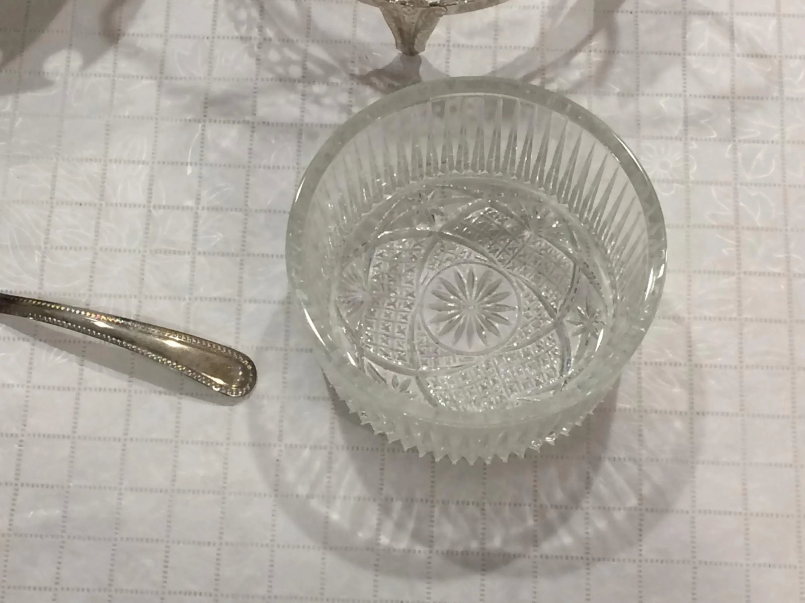 Vintage Mayell & Co Queen Anne Silver Plated Tableware Glass Bowl Caddy With Spoon and Original Box - 7