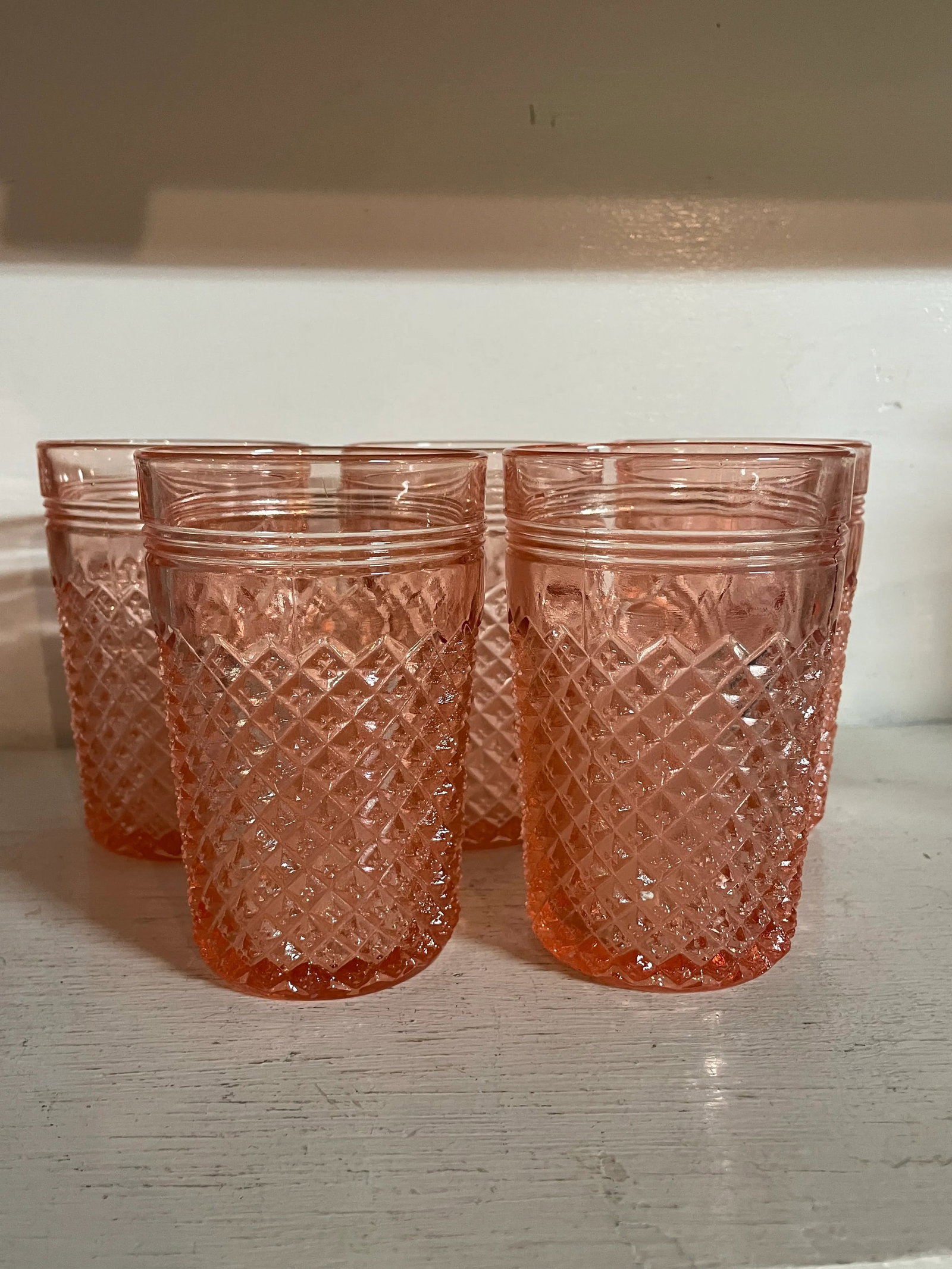 1930s Miss America Depression Glass and Pitcher Set- 6 Pieces - 11