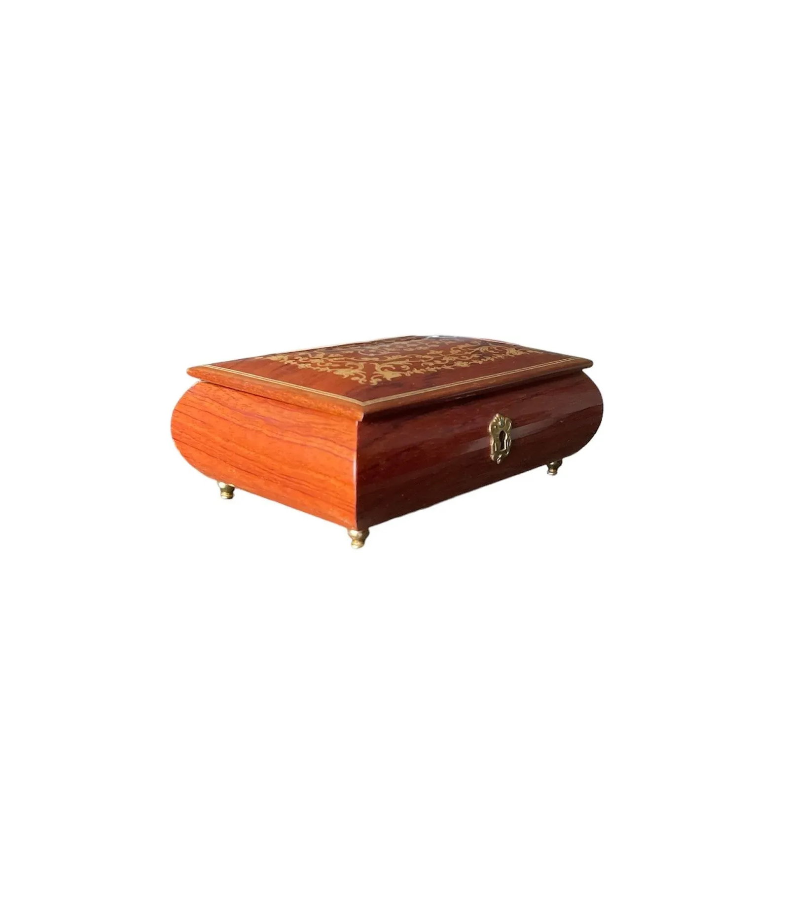 1970s Italian Collage Carved Wood Marquetry Box - 3