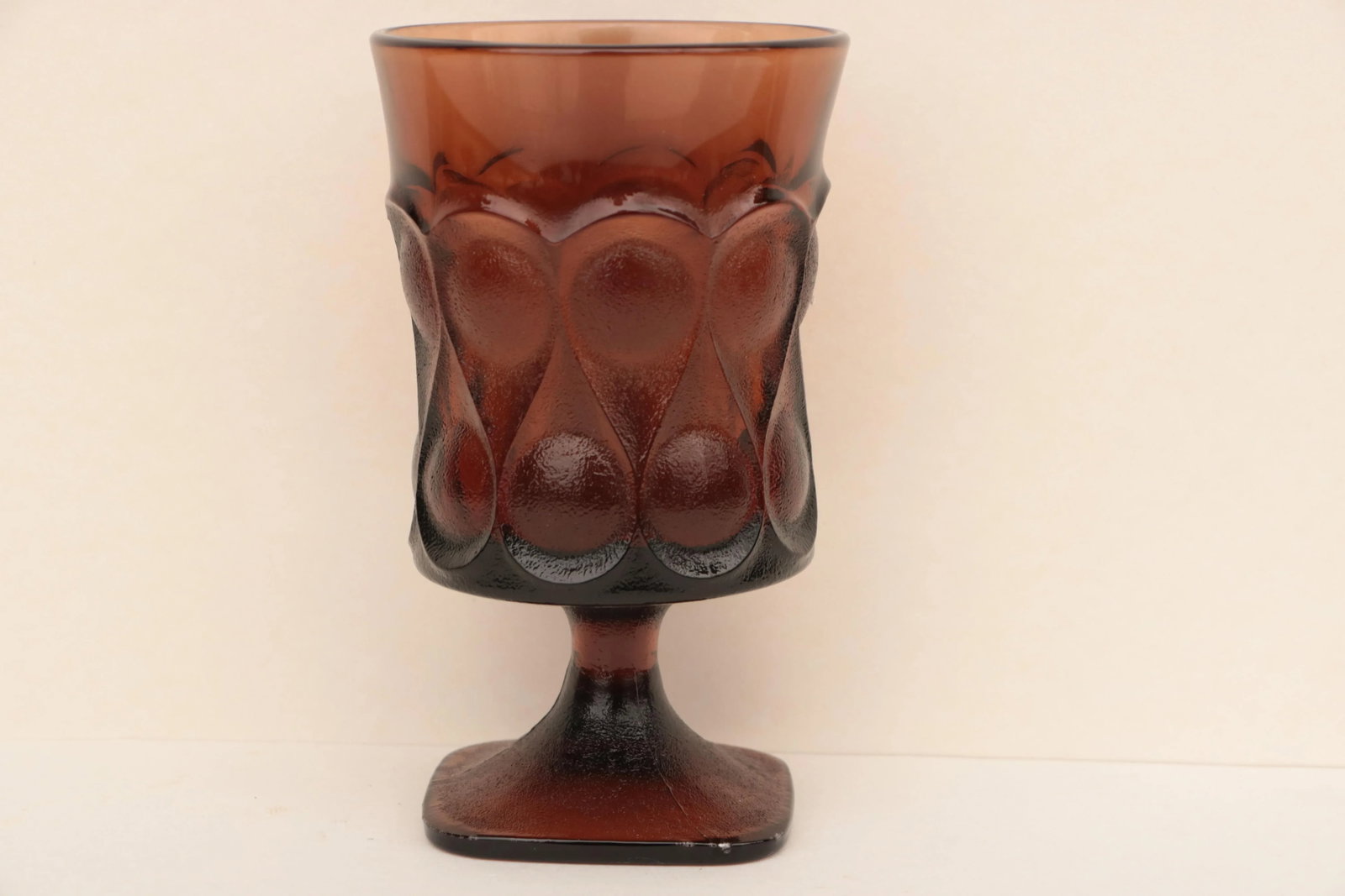 Noritake Spotlight Walnut Brown Glass Goblets - Set of 20 - 6