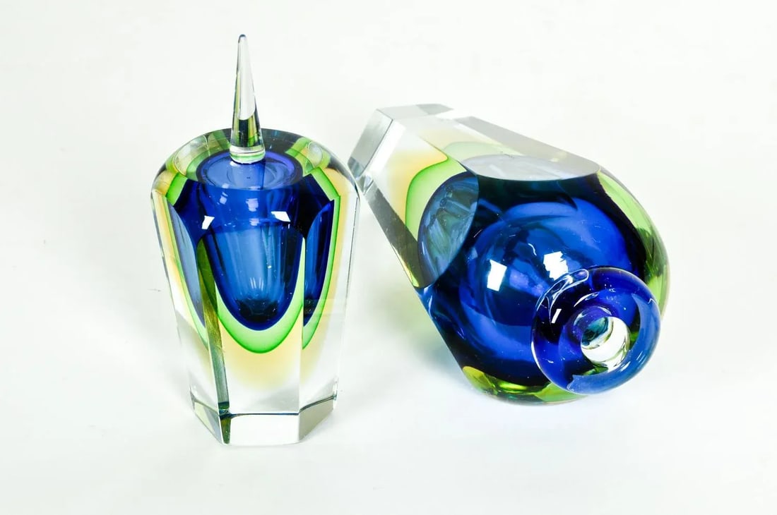 Large Mid Century Modern Murano Glass Perfume Bottle - 3