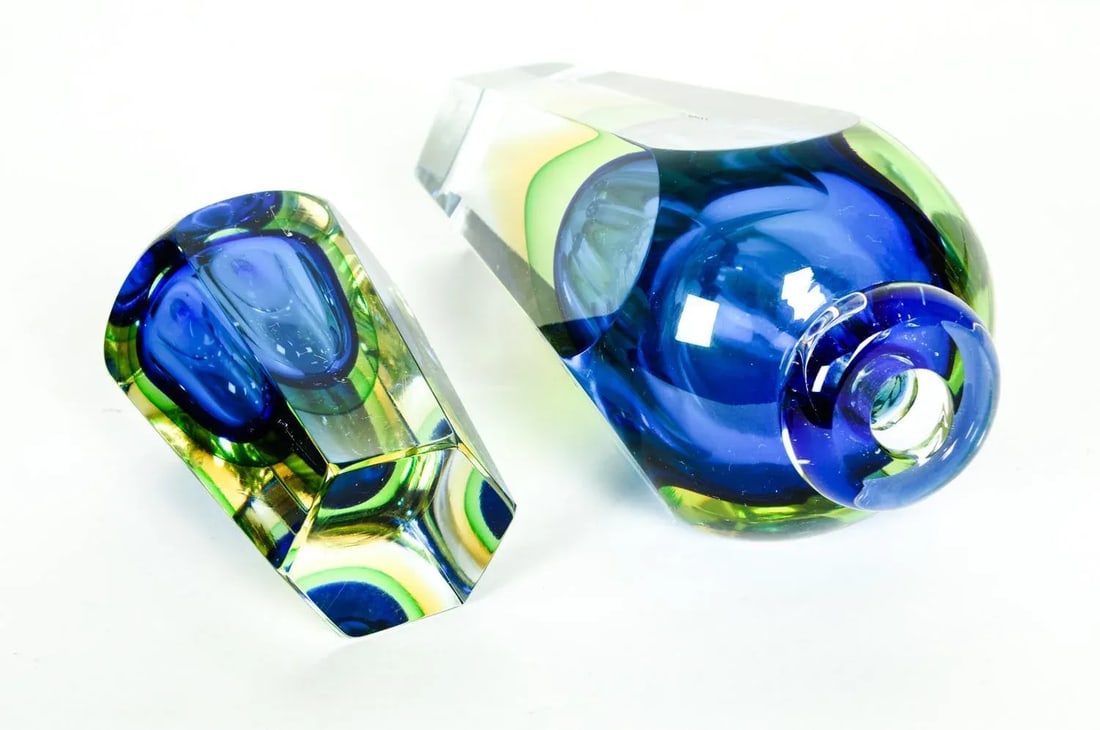 Large Mid Century Modern Murano Glass Perfume Bottle - 4