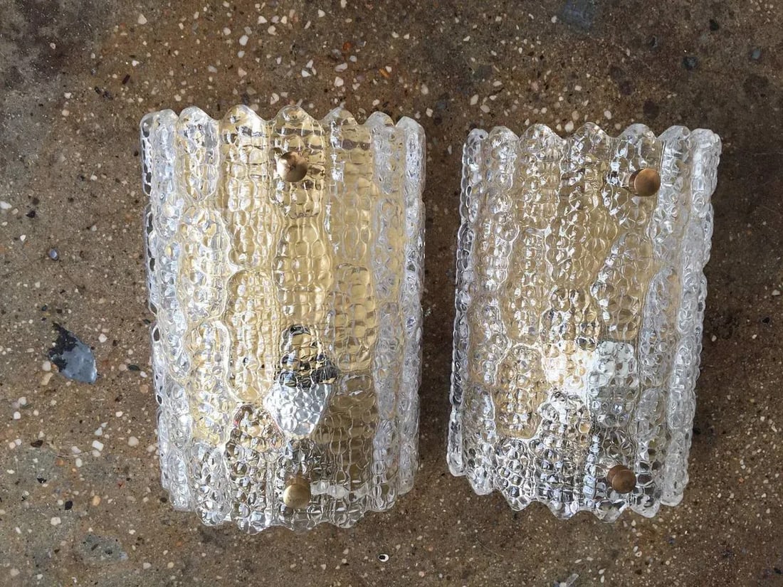 Large Sconces by Orrefors - a Pair - 2
