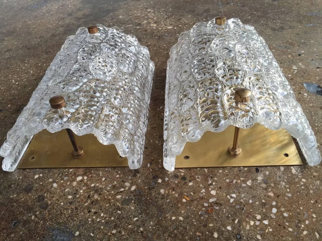 Large Sconces by Orrefors - a Pair - 4