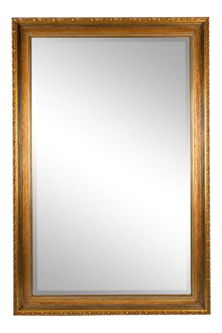 Vintage Gilded Wood Framed Hanging Wall Mirror (1 of 10)