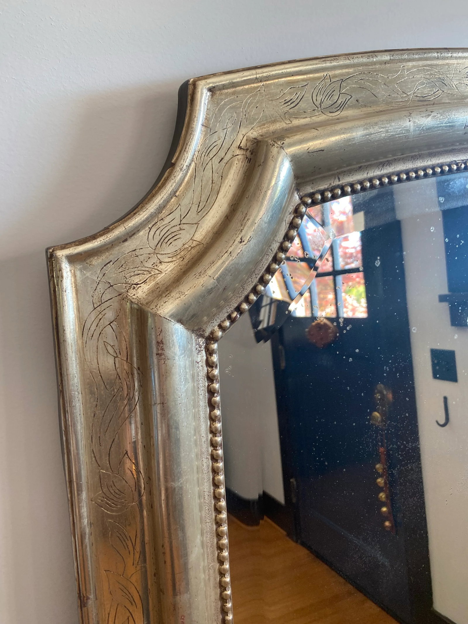 1920s Silver Floor Mirror - 3