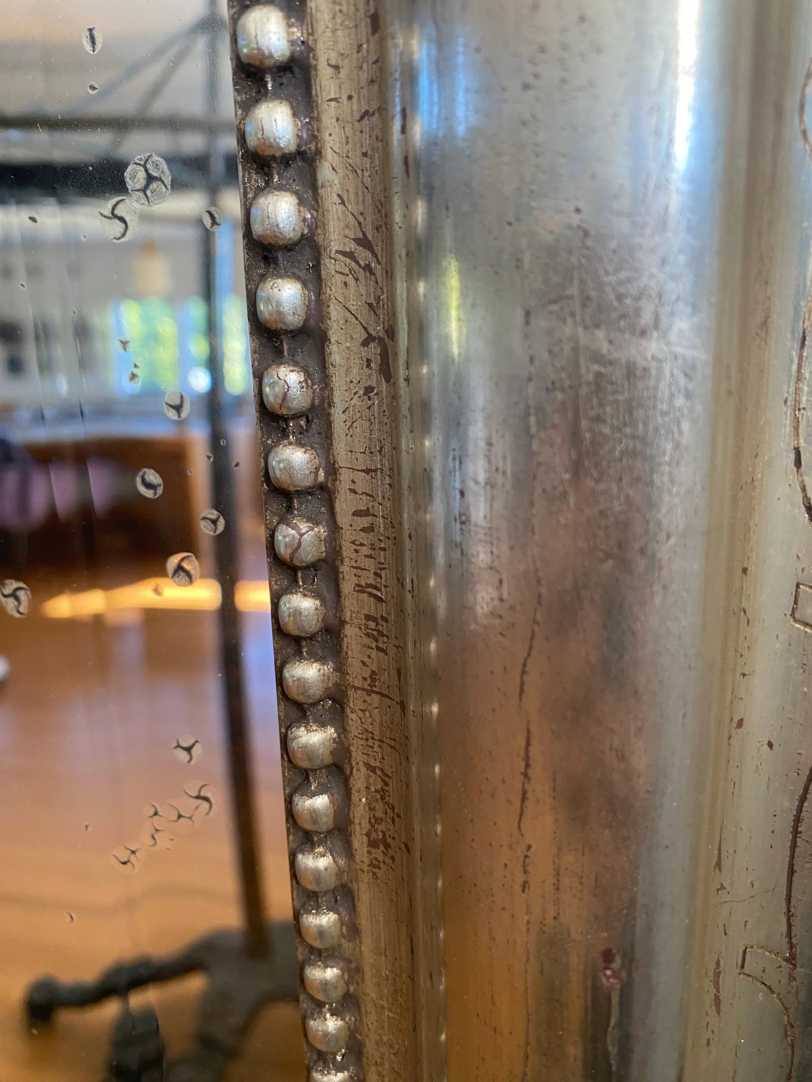 1920s Silver Floor Mirror - 6
