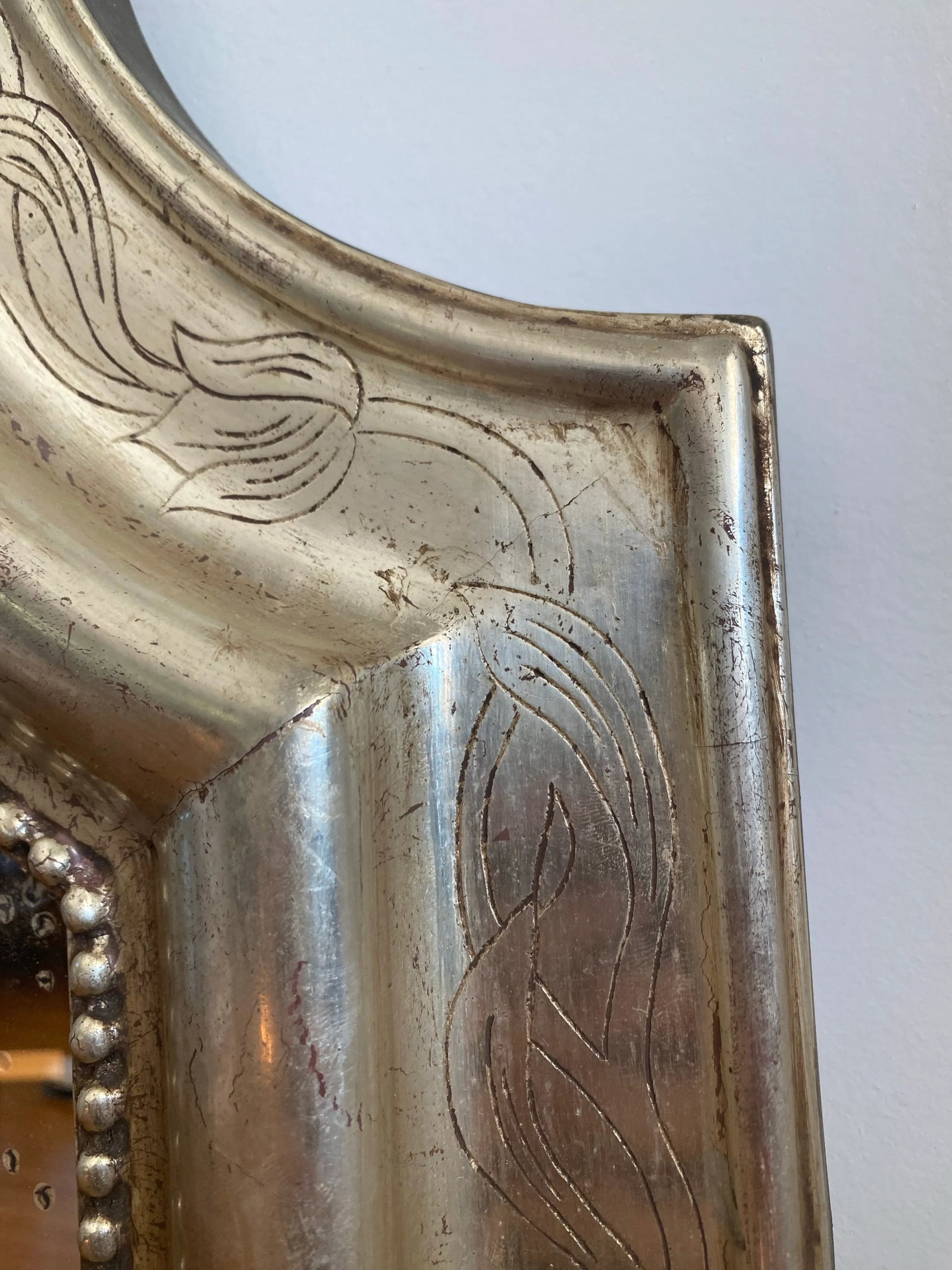 1920s Silver Floor Mirror - 7