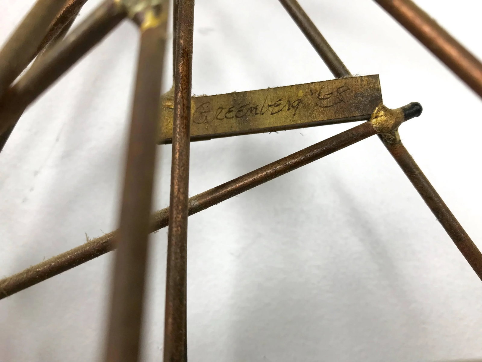Mixed Metal Wall Sculpture Signed Greenberg, 1968 - 3