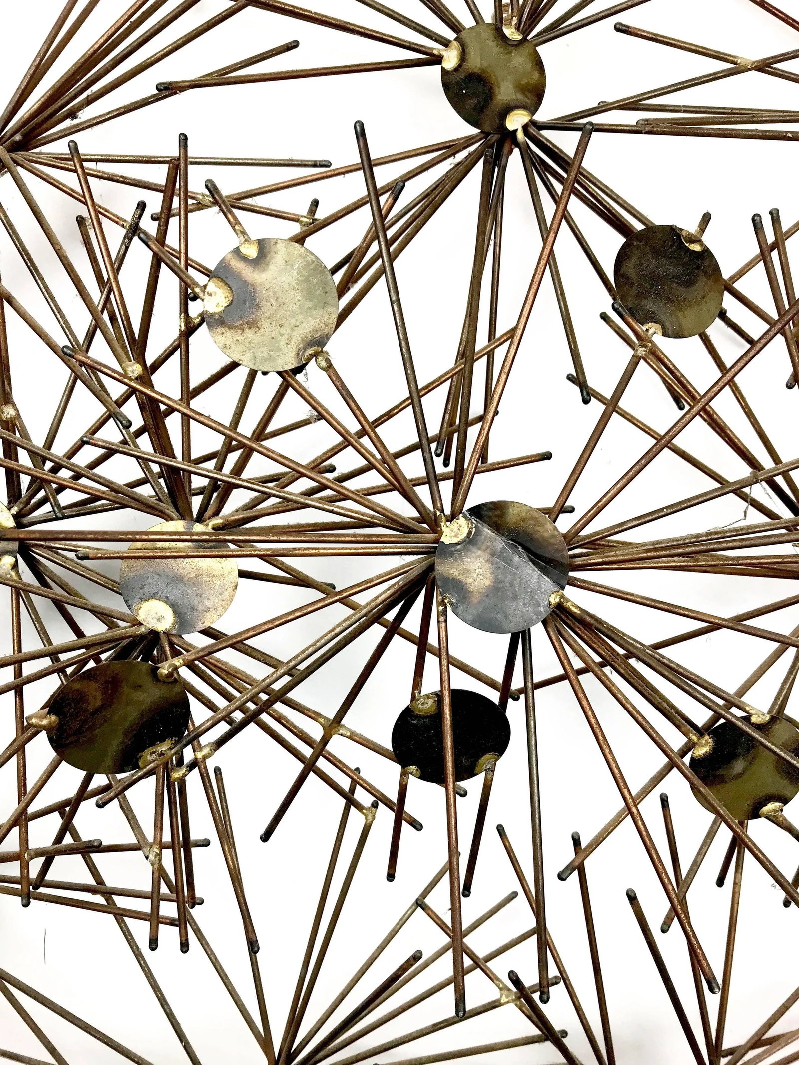 Mixed Metal Wall Sculpture Signed Greenberg, 1968 - 4