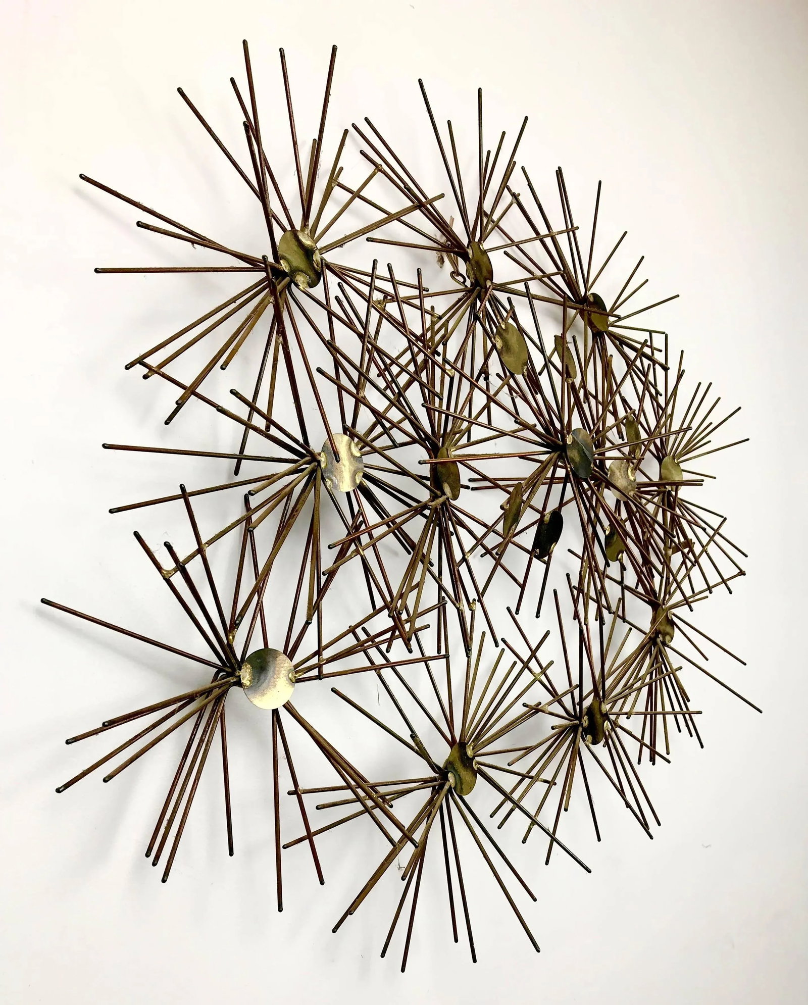 Mixed Metal Wall Sculpture Signed Greenberg, 1968 - 5