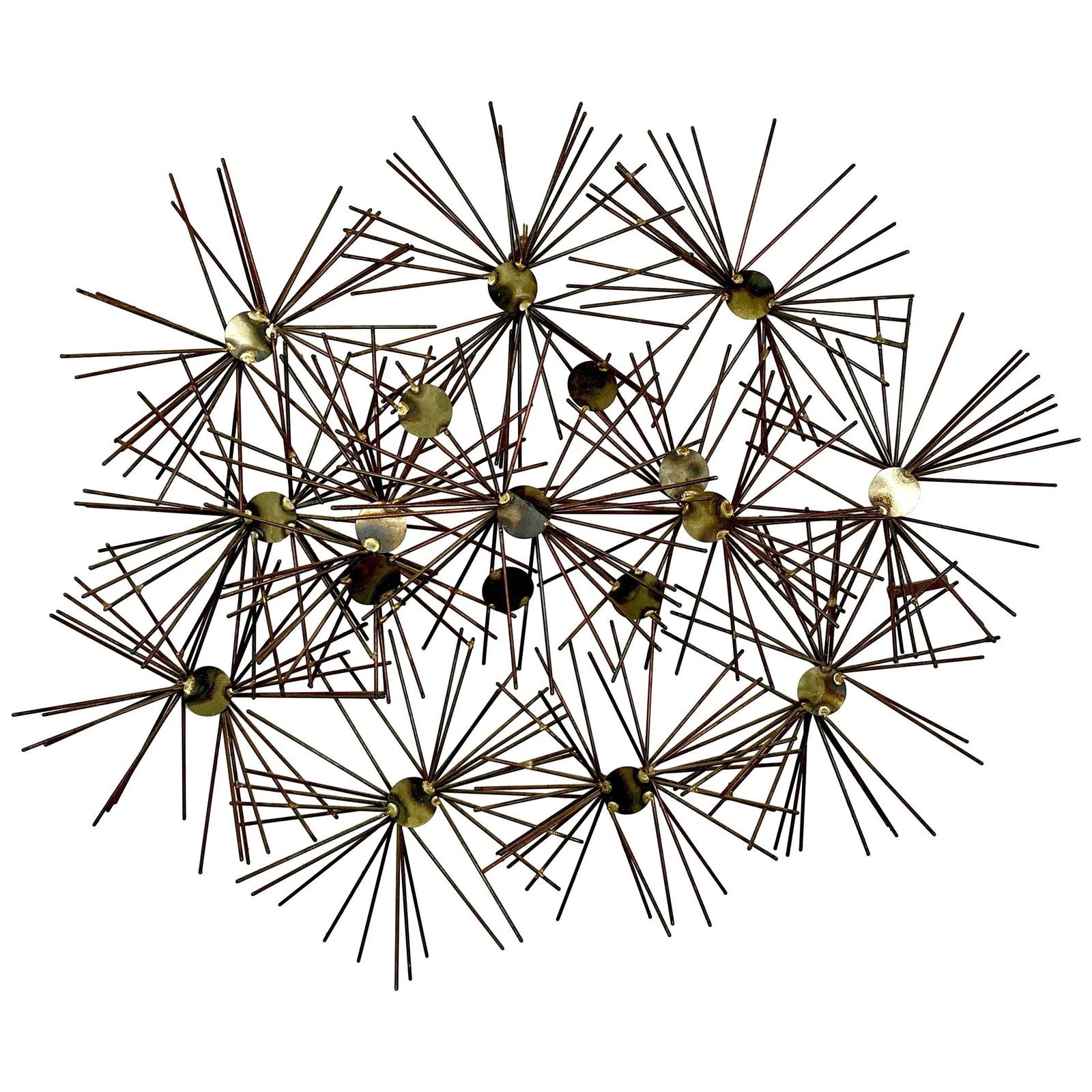 Mixed Metal Wall Sculpture Signed Greenberg, 1968 - 7